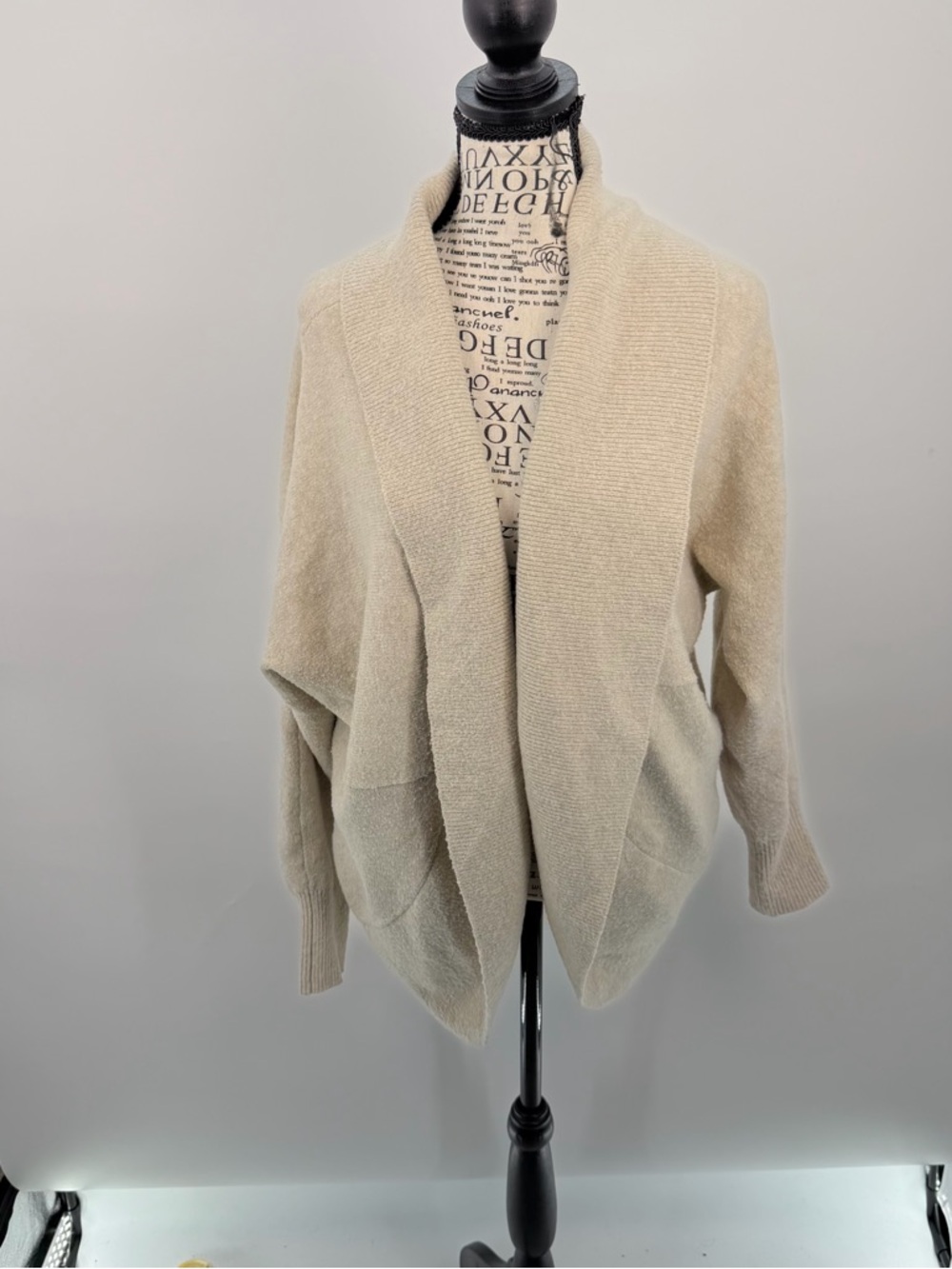 Stylus Nordstrom Oatmeal Oversized Open Cardigan M-L